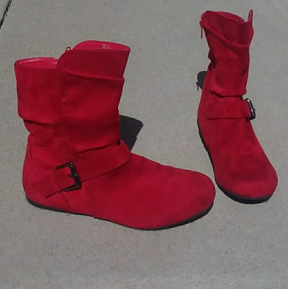 Red Ankle Boots